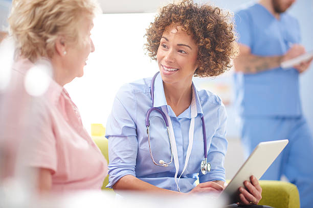 Healthcare professional providing hormone therapy consultation